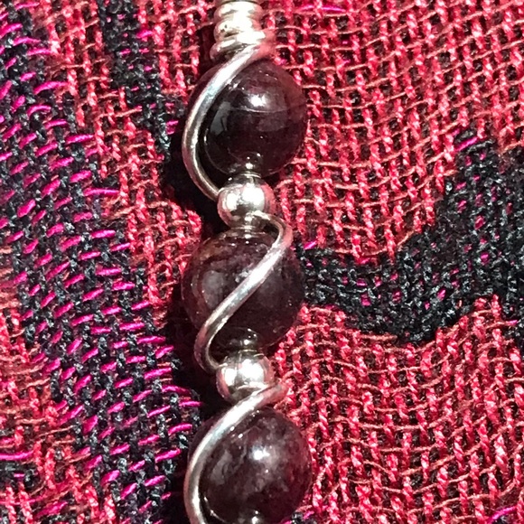 Genuine Garnet Y 925 Sterling Silver Neck - Picture 7 of 7